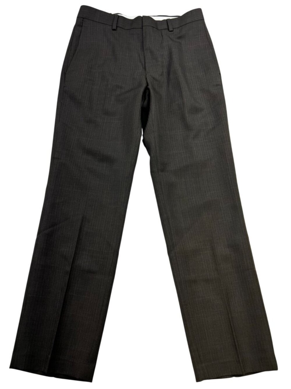 Michael Brandon Mens Flat Front Slim Fit Dress Pants Size 32x30 Brown Straight